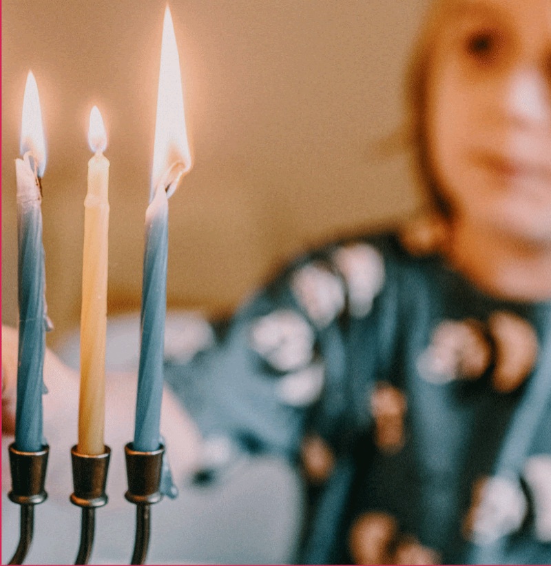 Chanukah candle lighting celebration